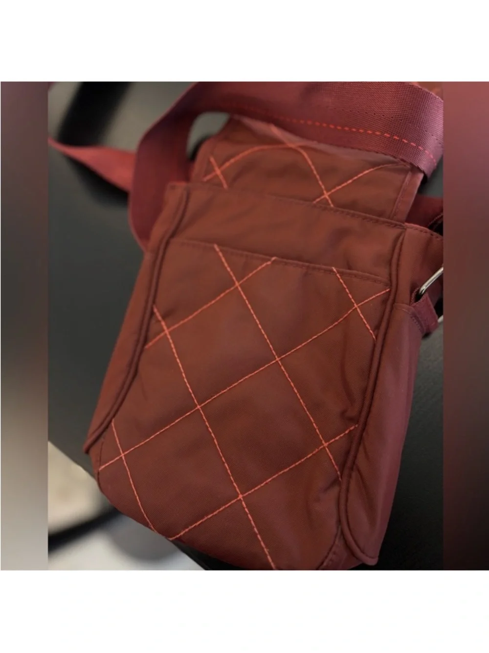 The North Face Quilted Maroon Crossbody Bag for Women - Picture 5 of 5